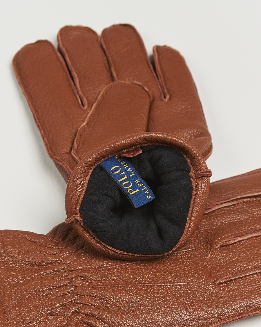 Men | Gloves | Polo Ralph Lauren | Full Grain Leather Gloves Caramel