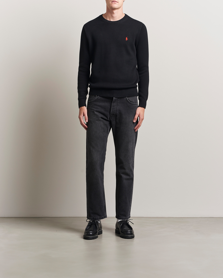 Men | Sweaters & Knitwear | Polo Ralph Lauren | Cotton Crew Neck Sweater Polo Black