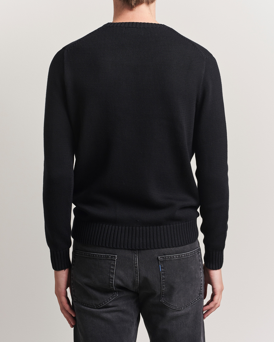Men | Sweaters & Knitwear | Polo Ralph Lauren | Cotton Crew Neck Sweater Polo Black