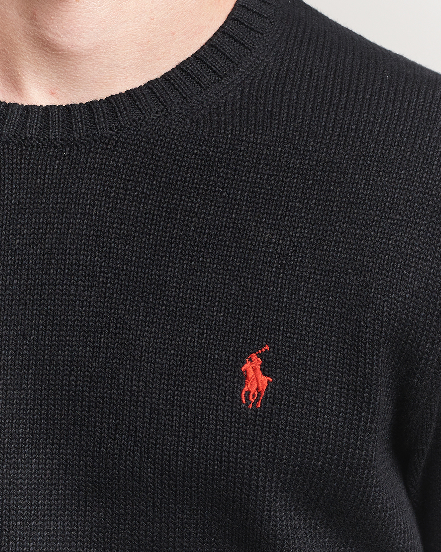 Men | Sweaters & Knitwear | Polo Ralph Lauren | Cotton Crew Neck Sweater Polo Black