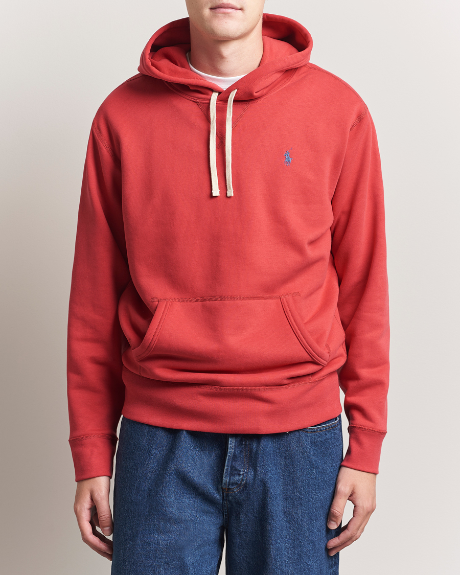 Men | Sweaters & Knitwear | Polo Ralph Lauren | RL Fleece Hoodie Sunrise Red