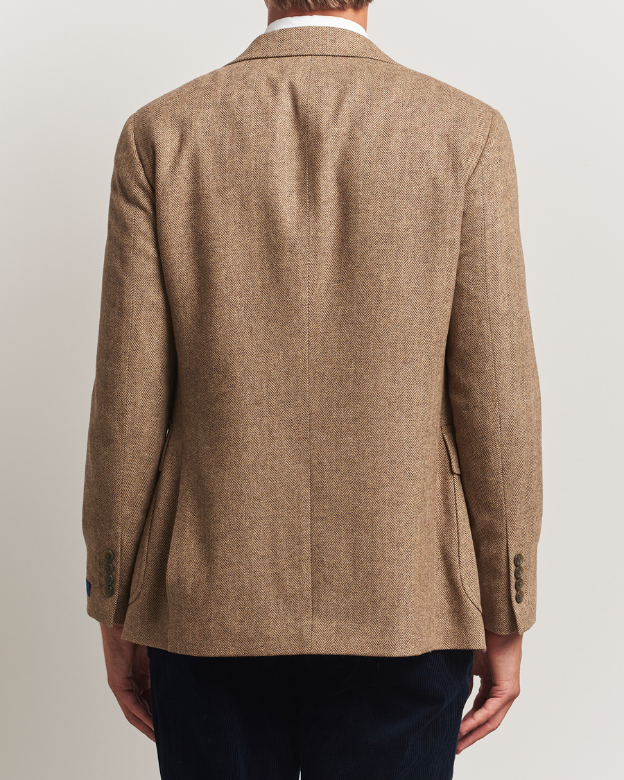 Men | Blazers | Polo Ralph Lauren | Single Breasted Herringbone Sportcoat Brown/Tan