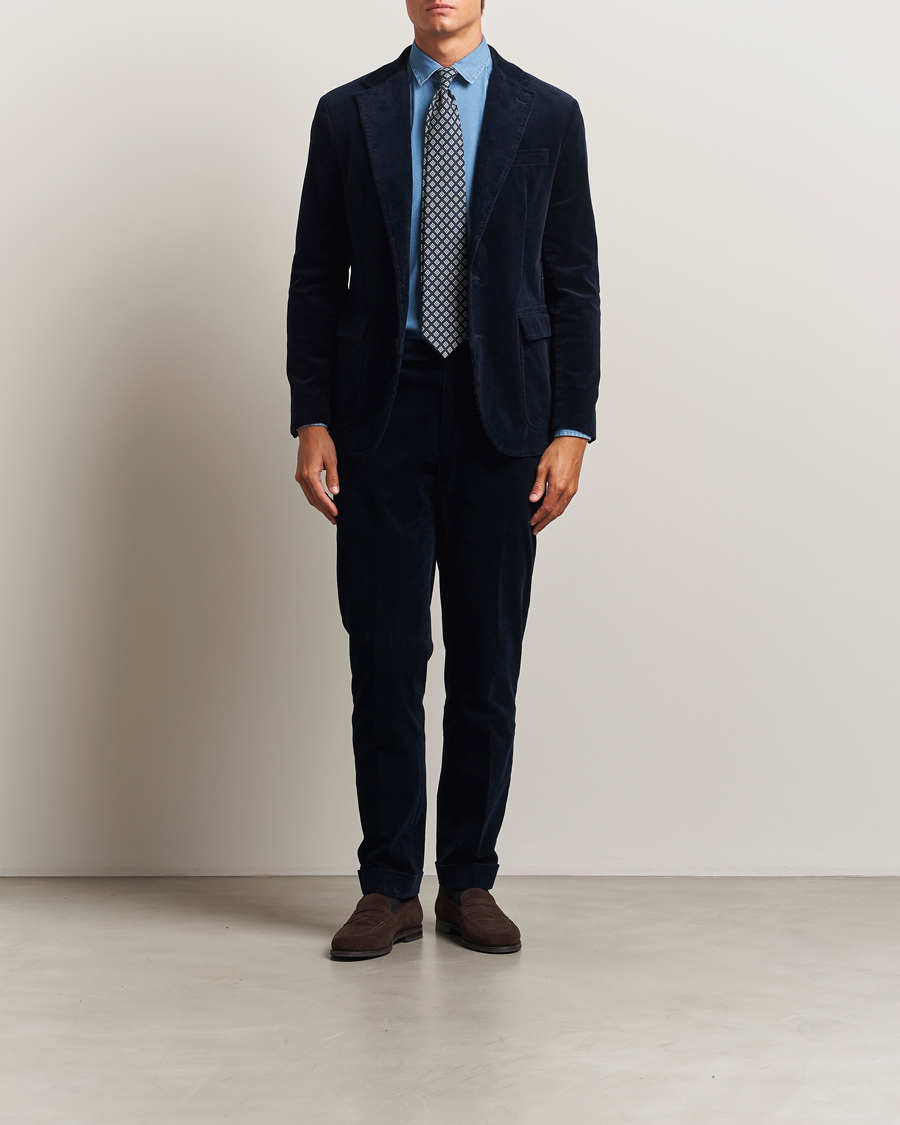 Men | Blazers | Polo Ralph Lauren | Single Breasted Corduroy Sportcoat Navy