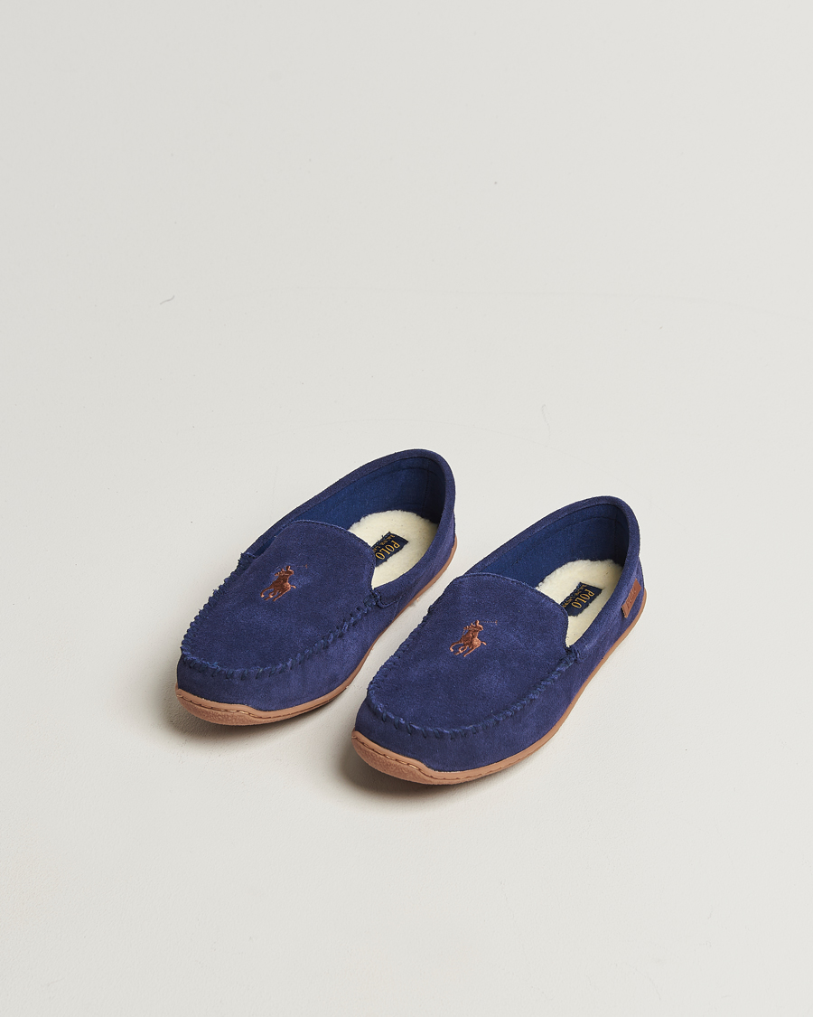 Men | Sandals & Slides | Polo Ralph Lauren | Brenan Slipper Navy Suede