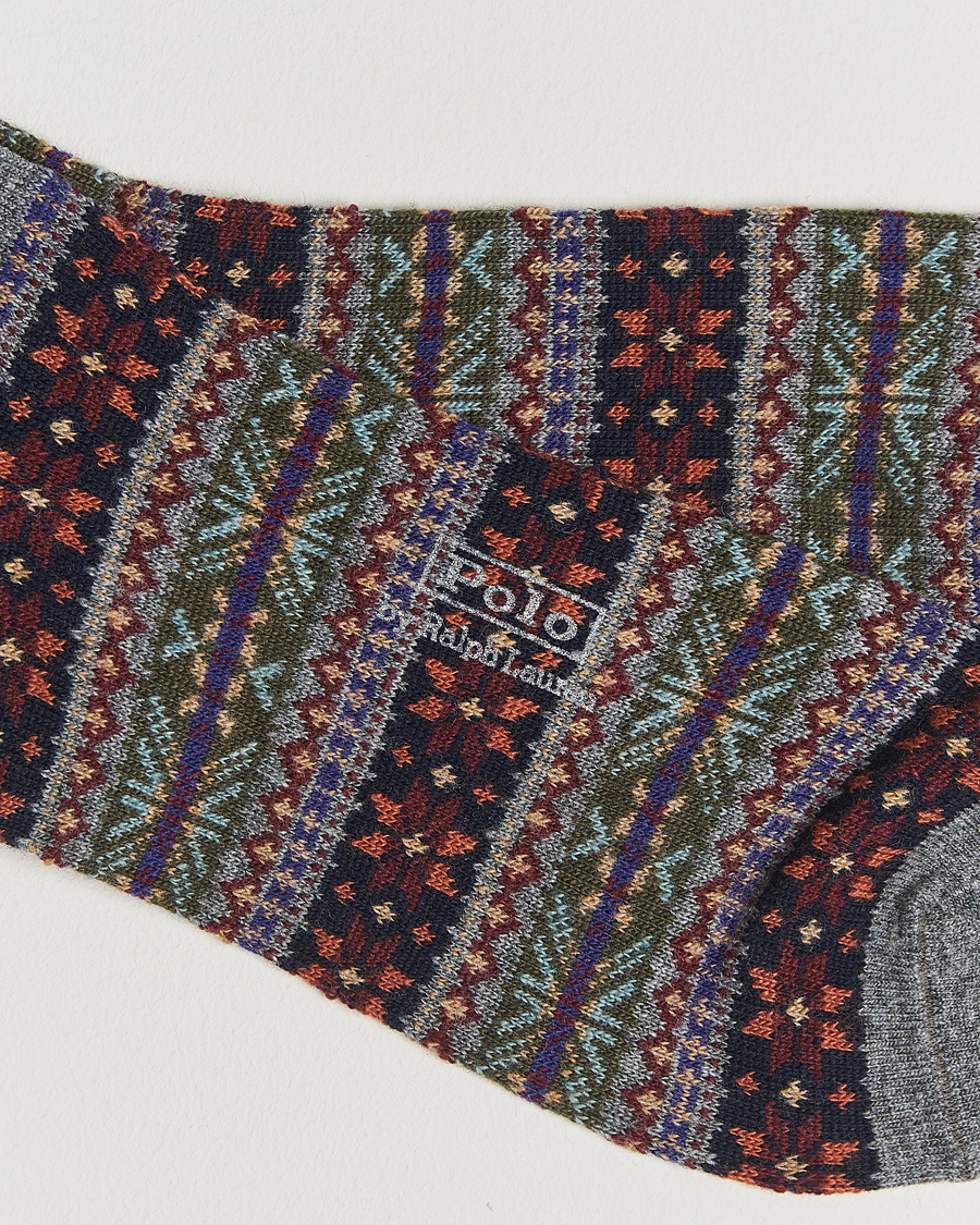 Men | Underwear & Socks | Polo Ralph Lauren | Fair Isle Sock Medium Grey Heather