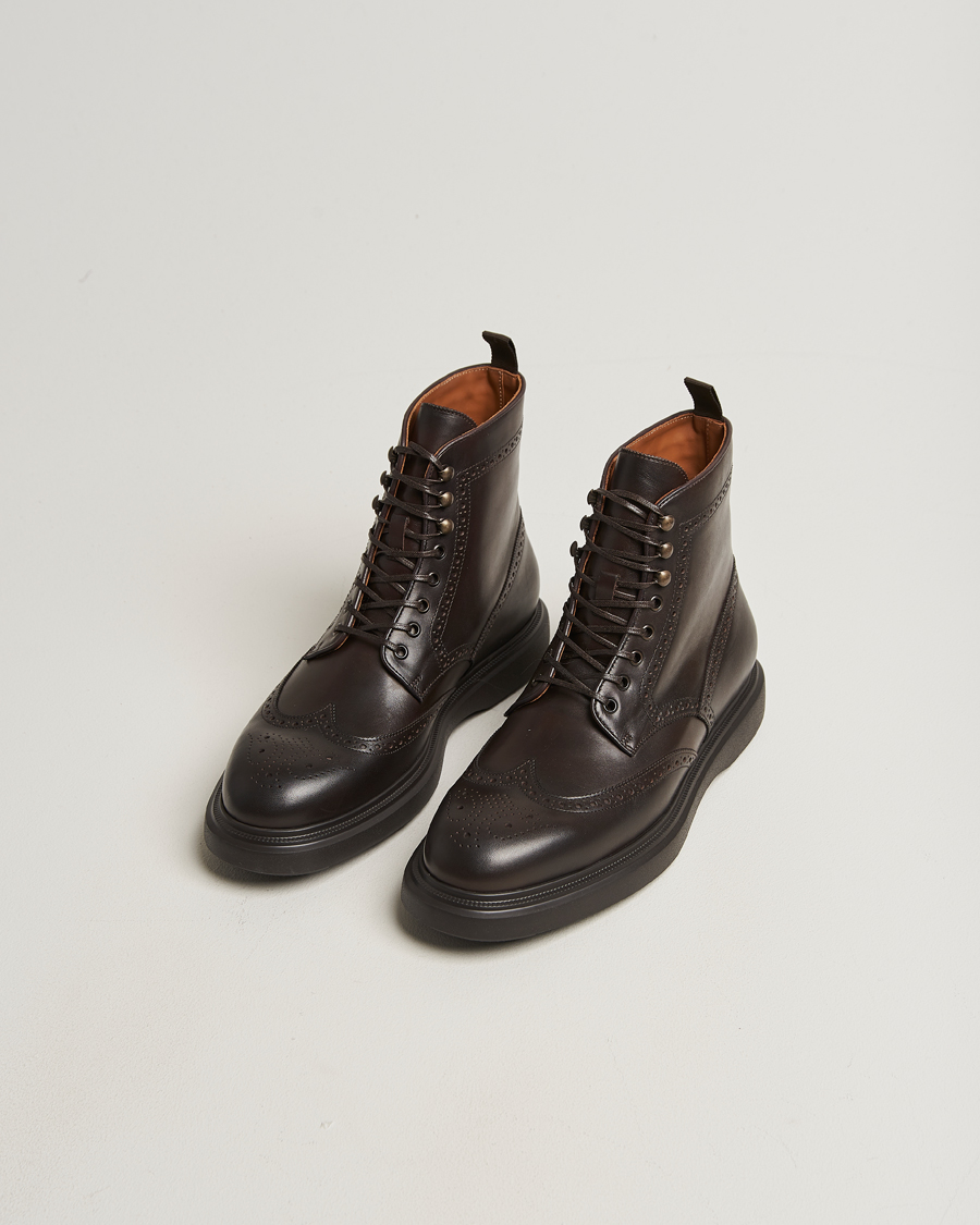 Men | Boots | Polo Ralph Lauren | Martelli Brogue Boot Dark Brown Suede