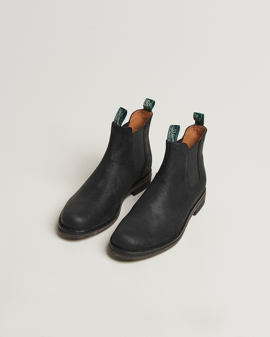 Men | Boots | Polo Ralph Lauren | Radford Chelsea Boot Black Rough-Out Suede