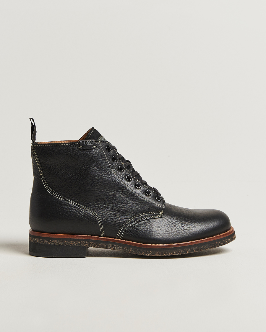 Men | Boots | Polo Ralph Lauren | Radford Oiled Leather Boot Black Calf