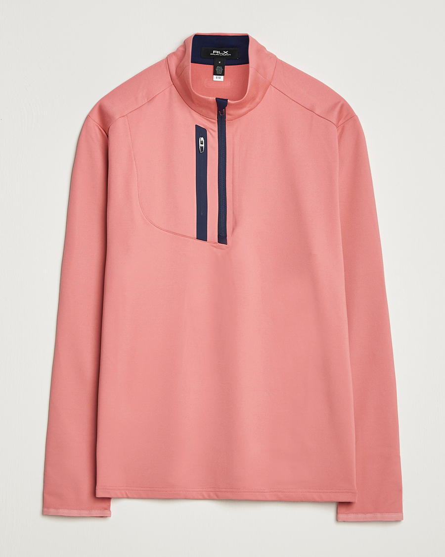 Men | Sweaters & Knitwear | RLX Ralph Lauren | Luxury Jersey Half Zip Desert Rose