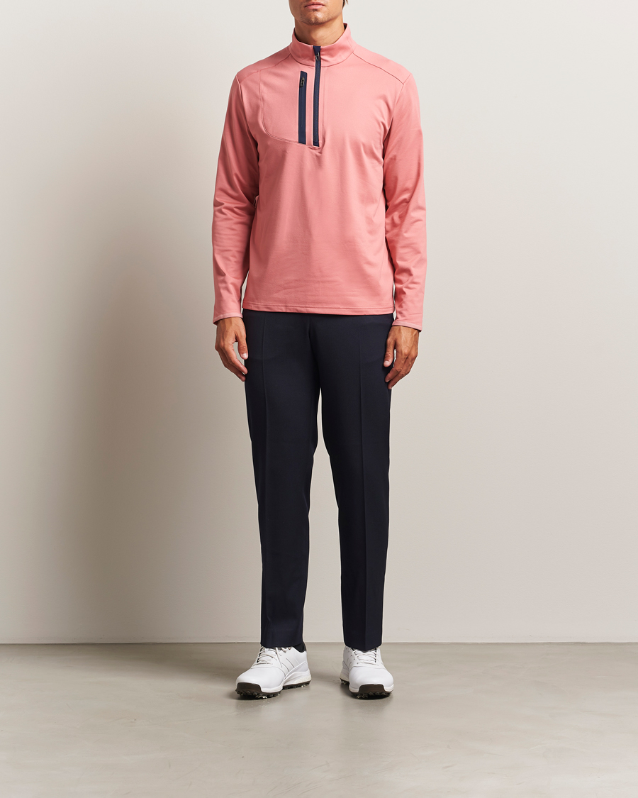 Men | Sweaters & Knitwear | RLX Ralph Lauren | Luxury Jersey Half Zip Desert Rose