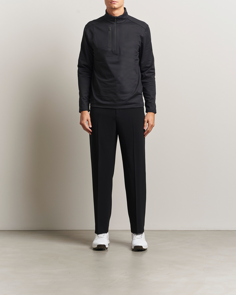 Men | Sweaters & Knitwear | RLX Ralph Lauren | Luxury Jersey Half Zip Polo Black