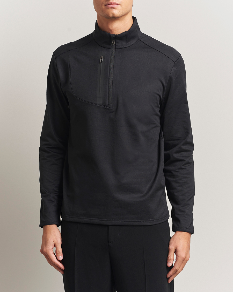 Men | Sweaters & Knitwear | RLX Ralph Lauren | Luxury Jersey Half Zip Polo Black