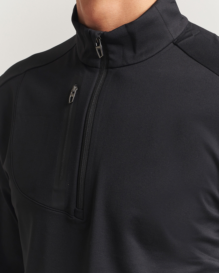 Men | Sweaters & Knitwear | RLX Ralph Lauren | Luxury Jersey Half Zip Polo Black
