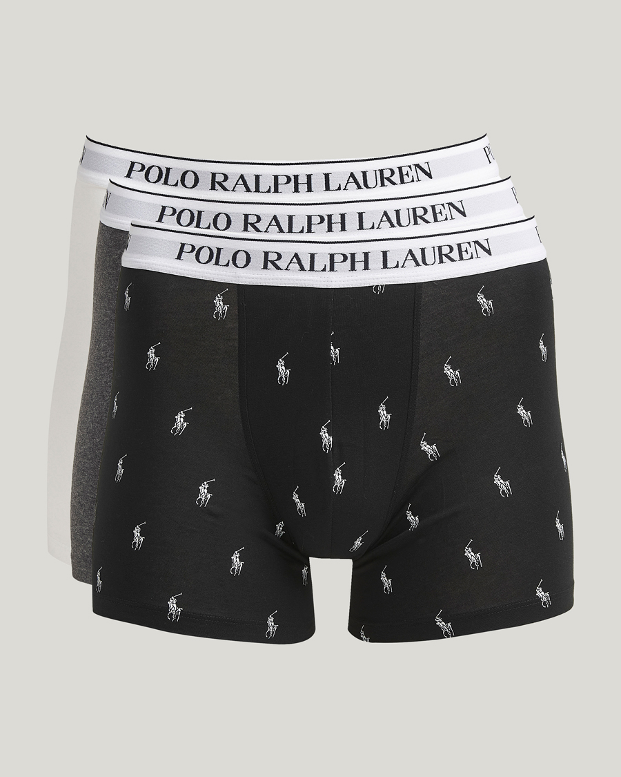 Men | Underwear & Socks | Polo Ralph Lauren | 3-Pack Boxer Brief Black/Grey/White