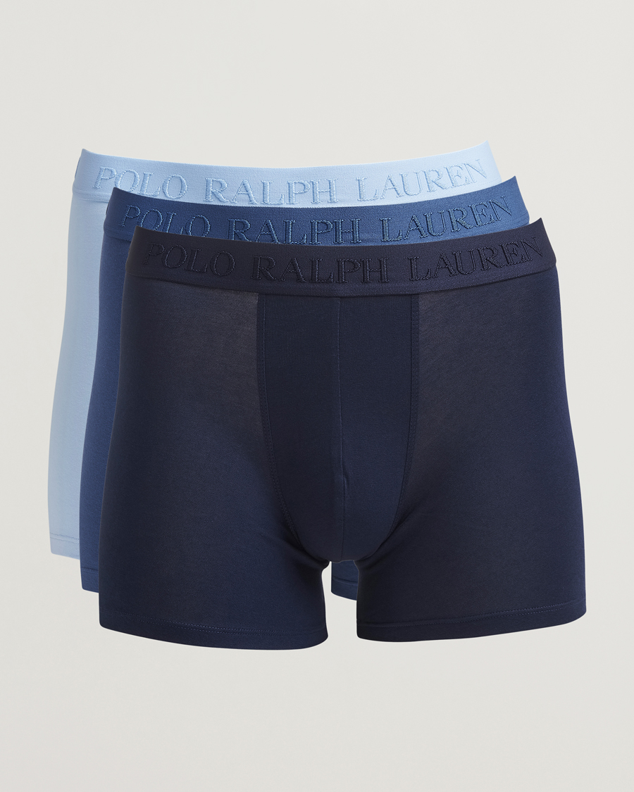 Men | Underwear & Socks | Polo Ralph Lauren | 3-Pack Boxer Briefs Blue