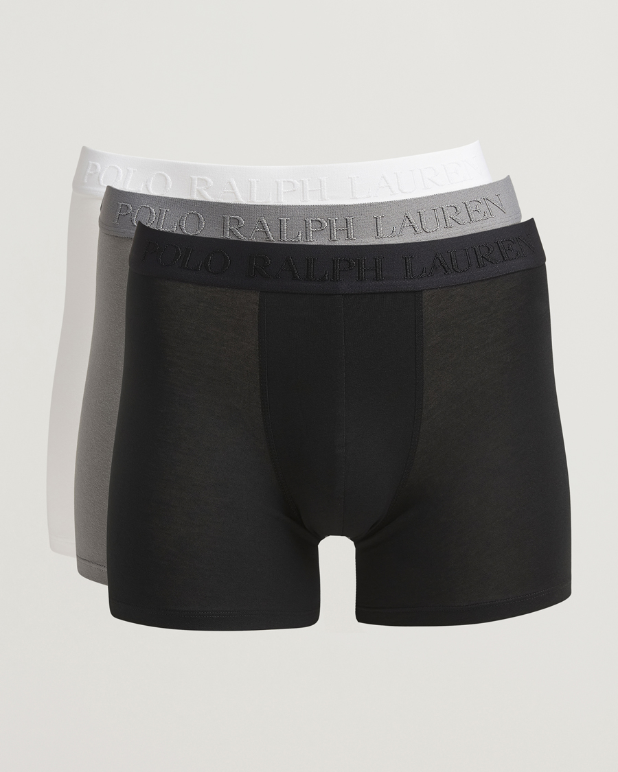 Men | Underwear & Socks | Polo Ralph Lauren | 3-Pack Boxer Briefs Black/Grey/White