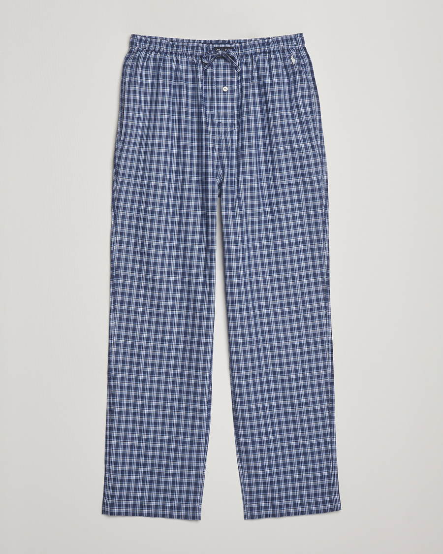 Men | Pyjamas & Robes | Polo Ralph Lauren | Cotton Checked Pyjama Pants Navy