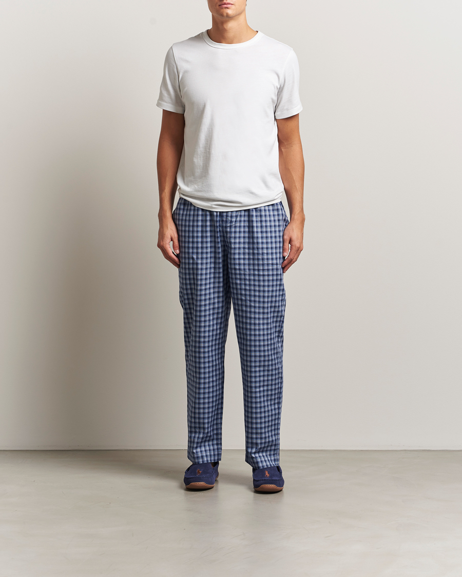 Men | Pyjamas & Robes | Polo Ralph Lauren | Cotton Checked Pyjama Pants Navy