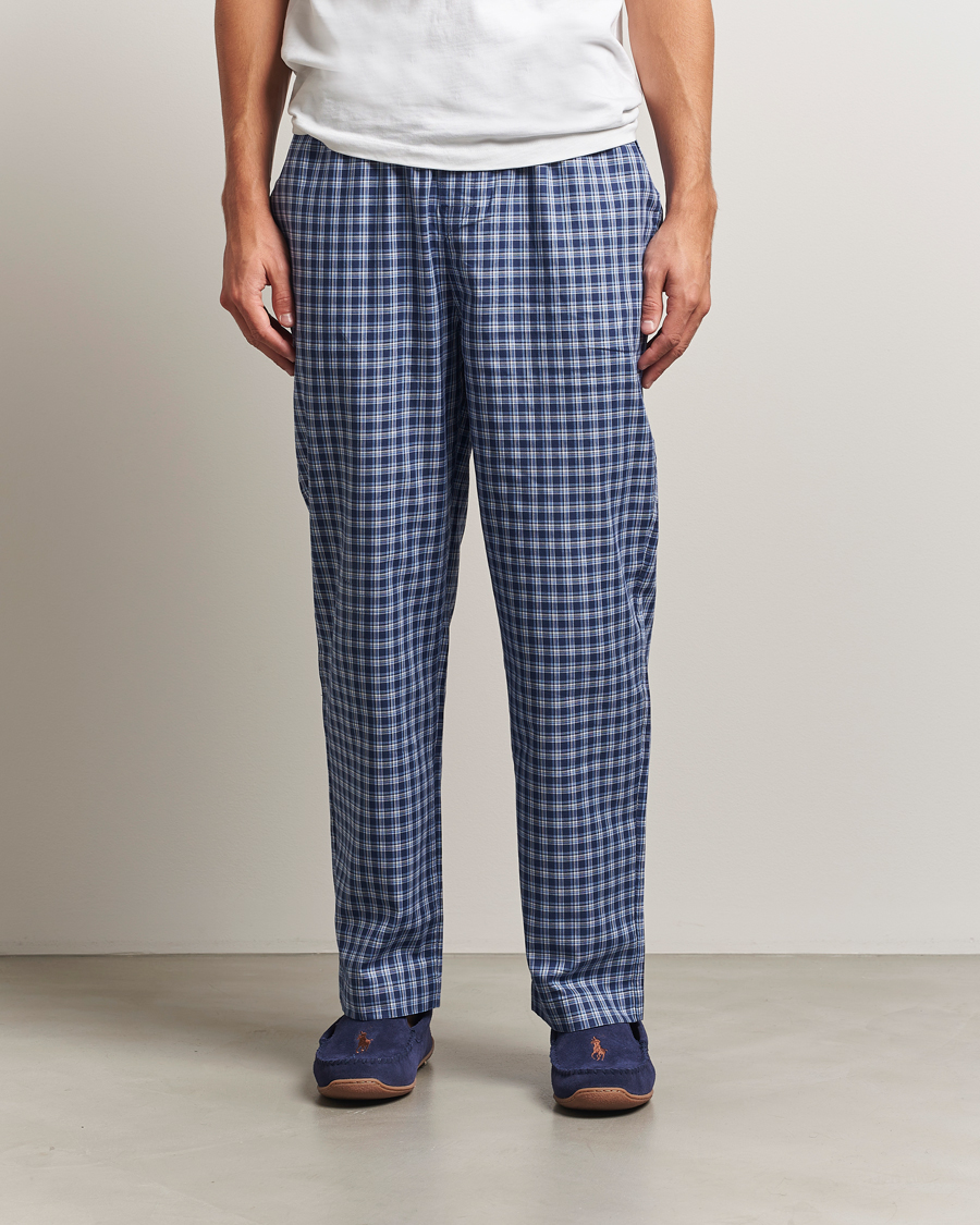 Men | Pyjamas & Robes | Polo Ralph Lauren | Cotton Checked Pyjama Pants Navy