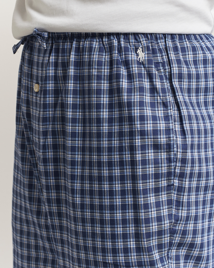 Men | Pyjamas & Robes | Polo Ralph Lauren | Cotton Checked Pyjama Pants Navy