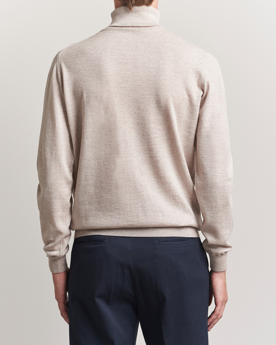 Men | Sweaters & Knitwear | Stenströms | Merino Rollneck Beige