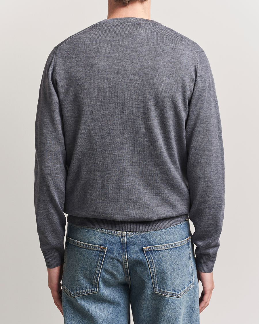Men | Sweaters & Knitwear | Stenströms | Merino Cardigan Grey
