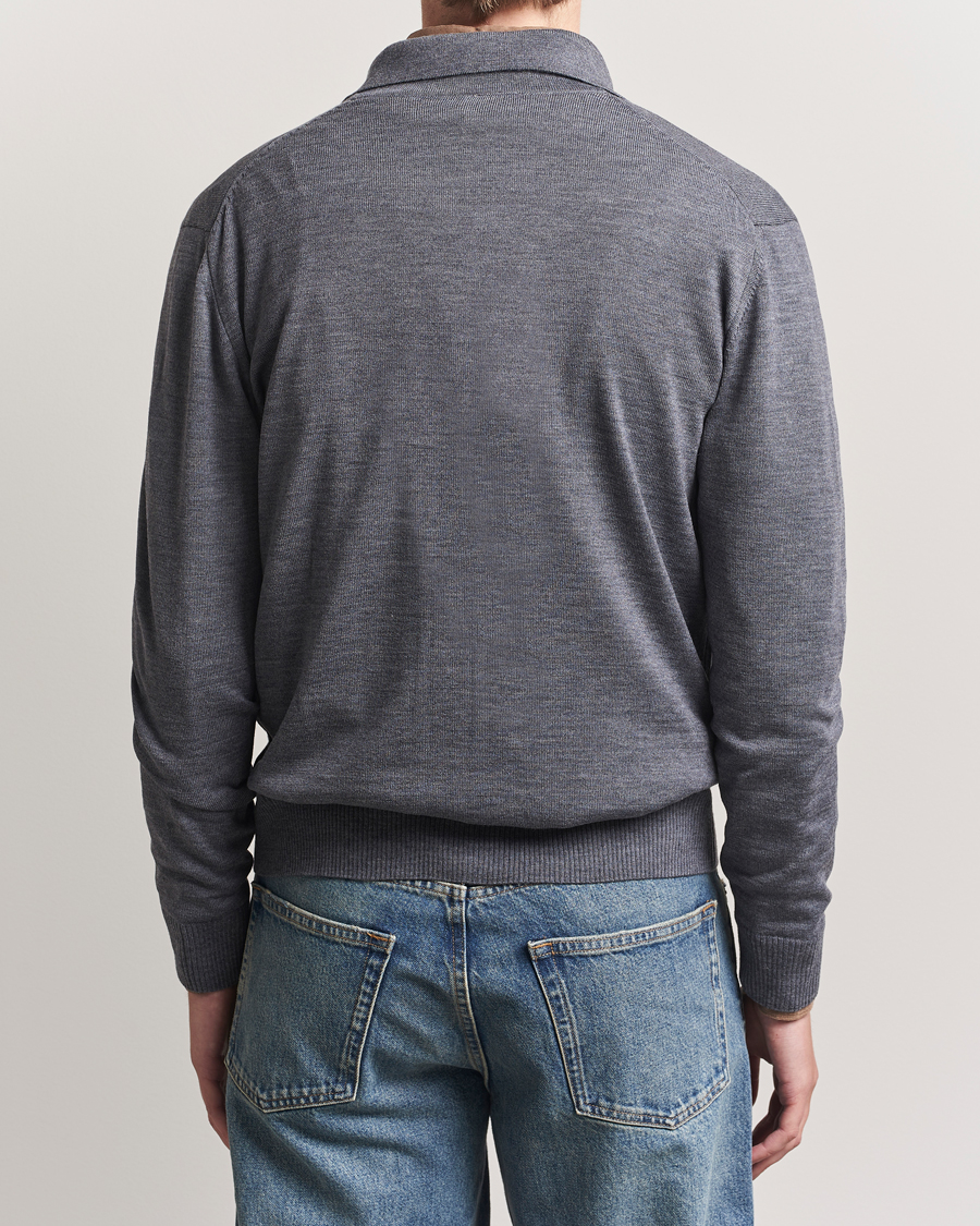Men | Sweaters & Knitwear | Stenströms | Merino Pocket Cardigan Grey