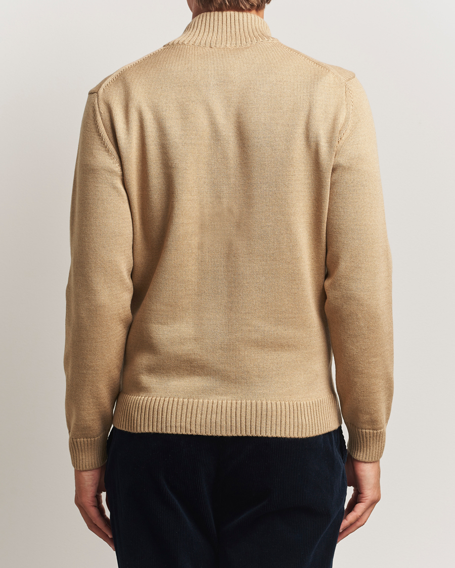 Men | Sweaters & Knitwear | Stenströms | Chunky Knitted Merino Cardigan Beige
