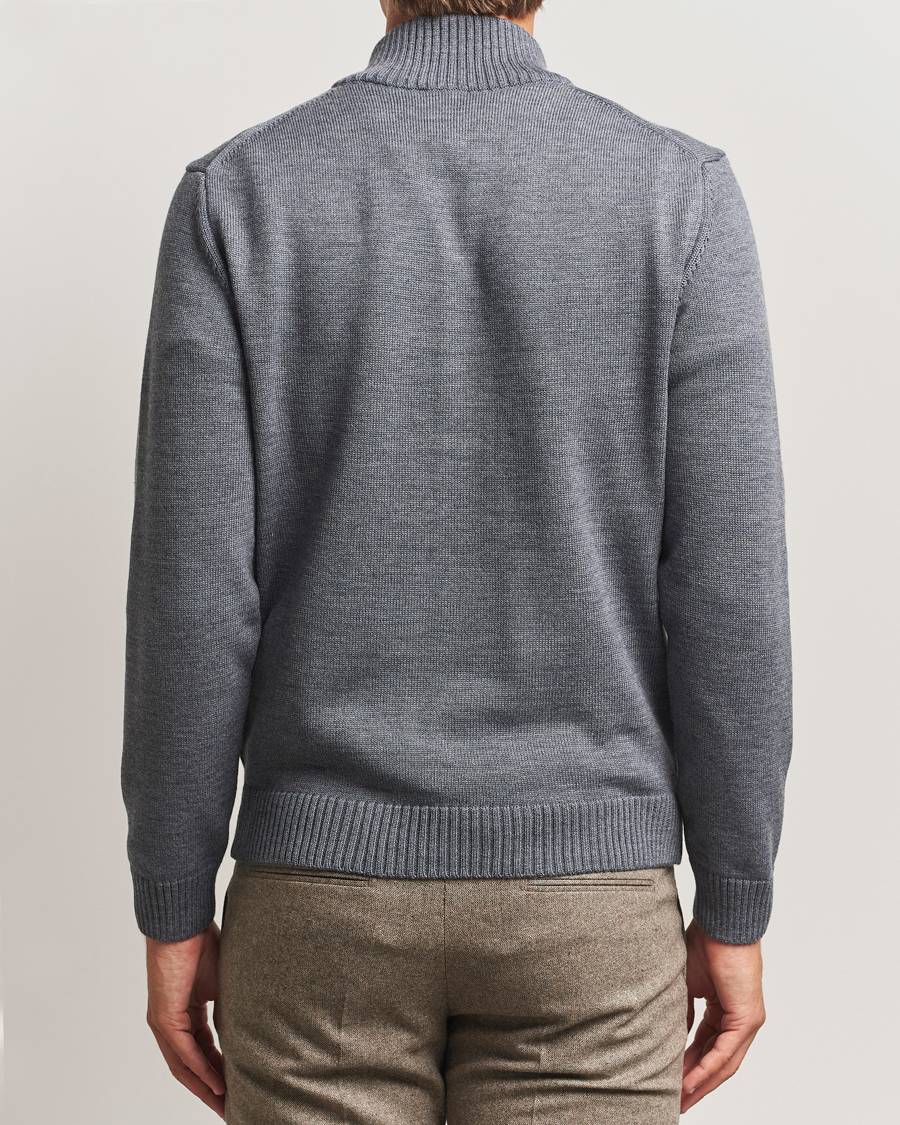 Men | Sweaters & Knitwear | Stenströms | Chunky Knitted Merino Cardigan Grey