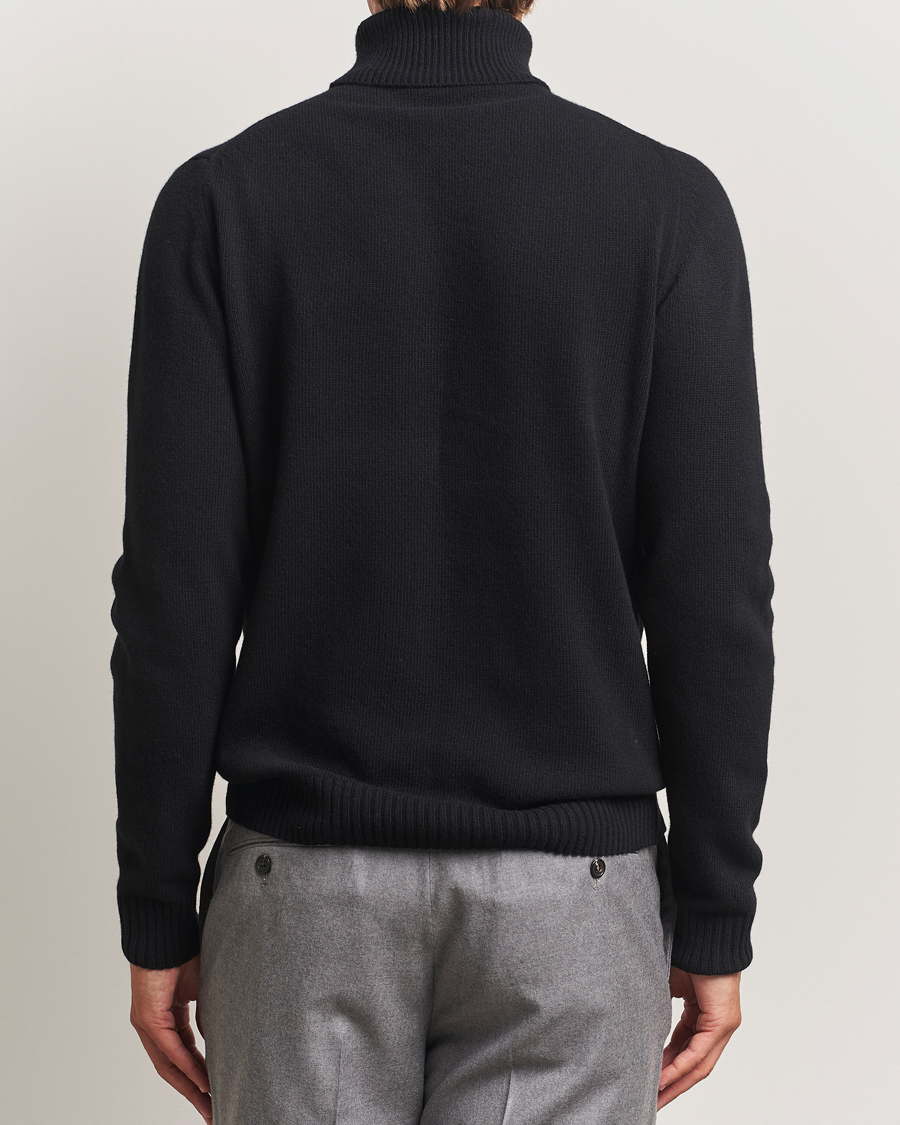 Men | Sweaters & Knitwear | Stenströms | Brushed Merino Rollneck Black