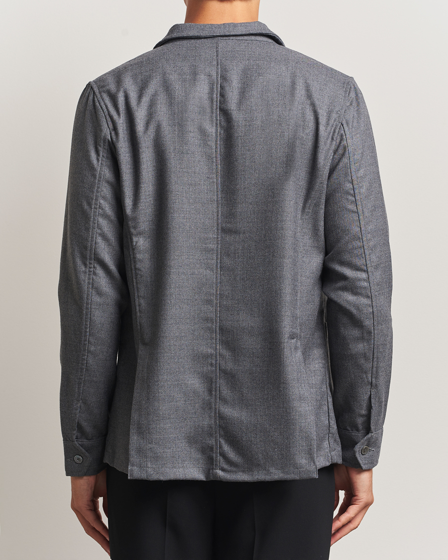 Men | Shirts | Stenströms | Wool Overshirt Grey