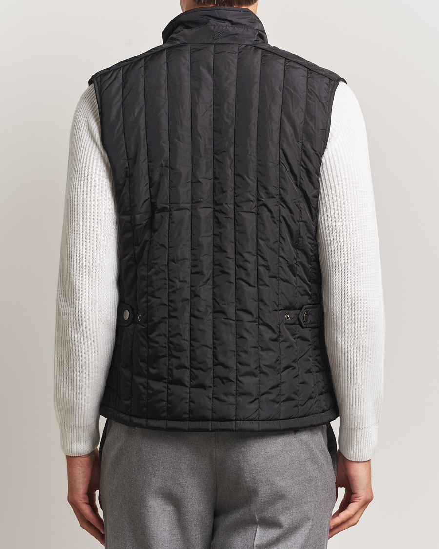 Men | Gilets | Stenströms | Nylon Quilted Light Padded Vest Black