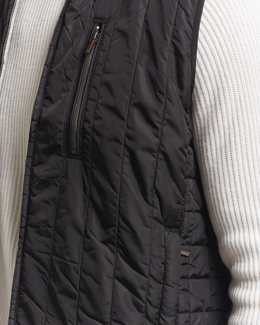 Men | Gilets | Stenströms | Nylon Quilted Light Padded Vest Black