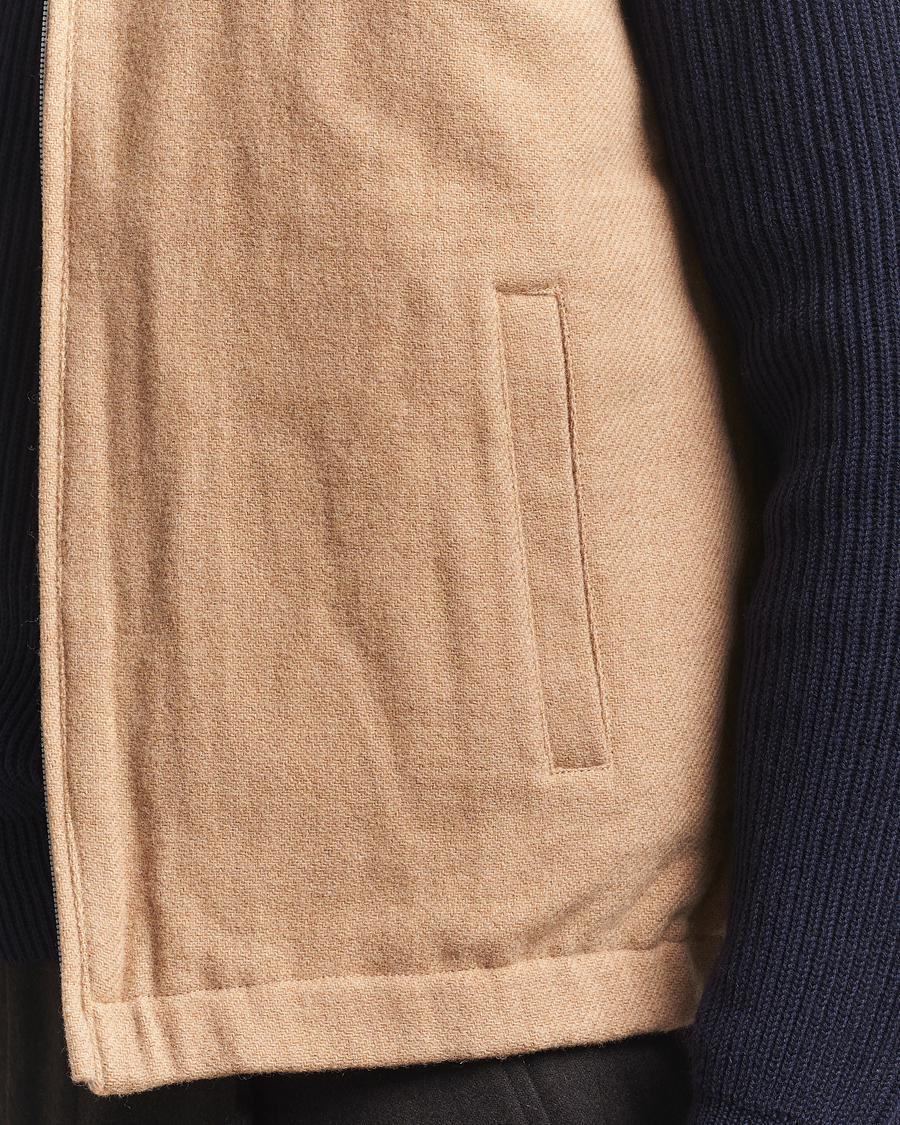 Men | Gilets | Stenströms | Reversible Wool Vest Beige