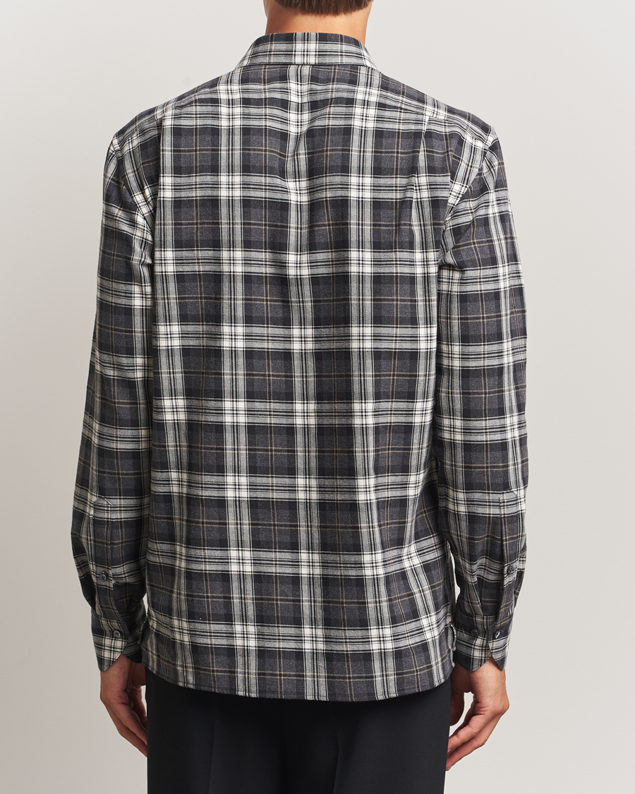 Men | Shirts | Stenströms | Regular Fit Checked Pocket Shirt Grey