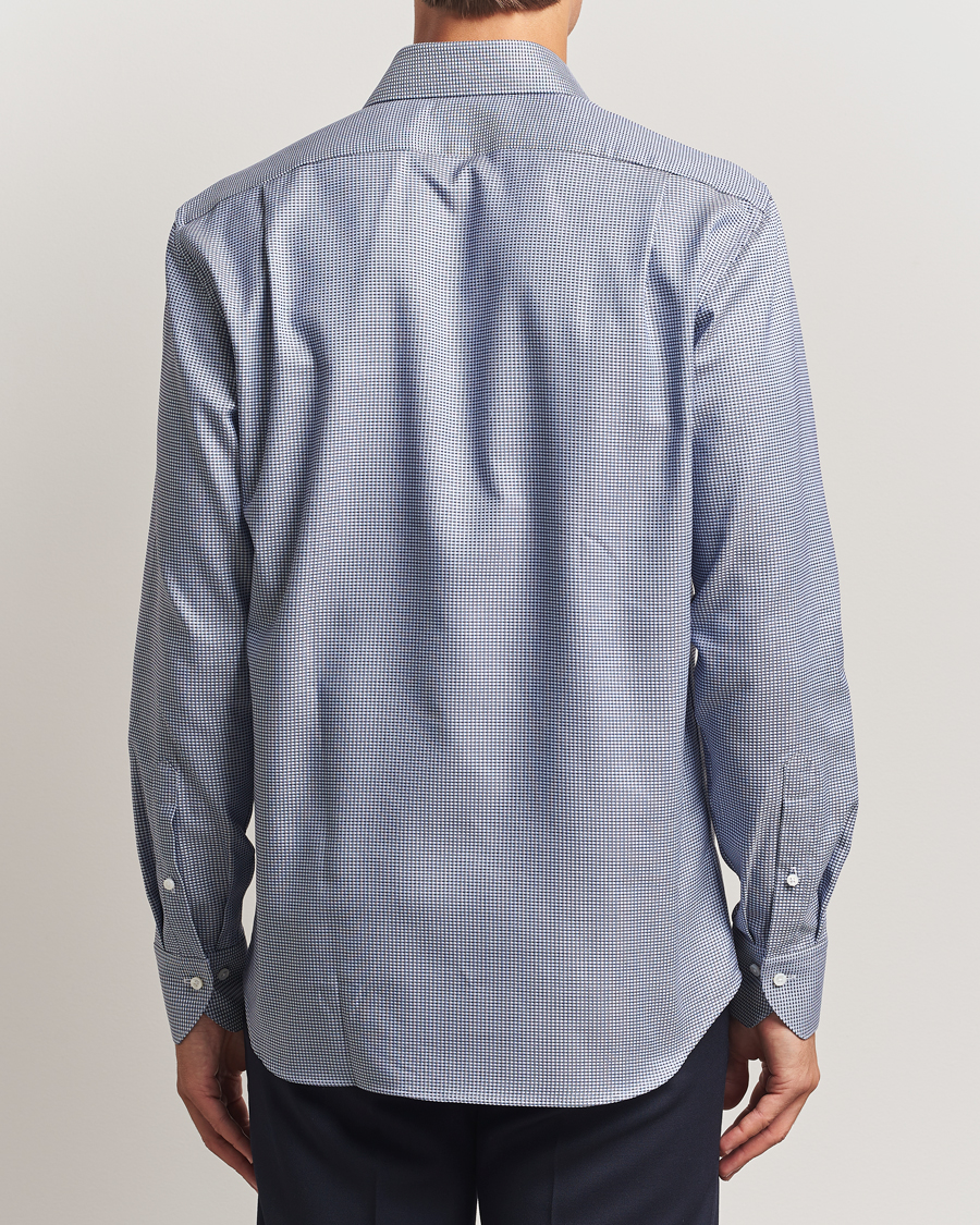 Men | Shirts | Stenströms | Regular Fit Woven Structure Shirt Blue