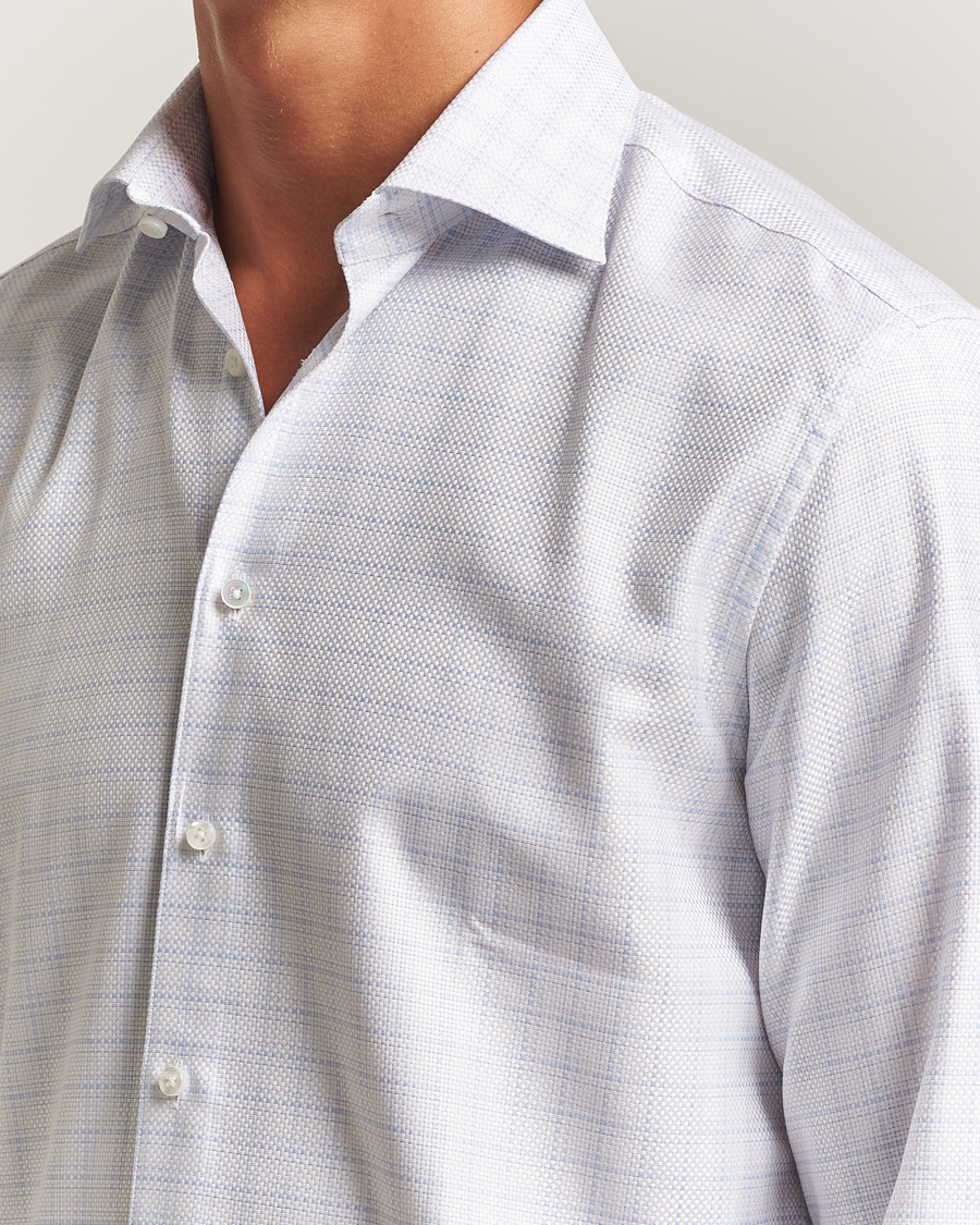 Men | Shirts | Stenströms | Regular Fit Structure Cut Away Shirt White