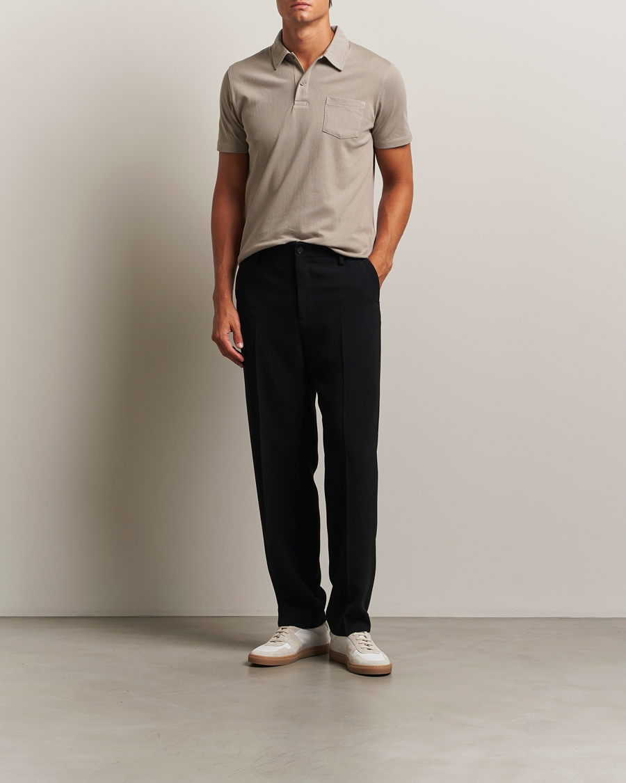 Men | Polo Shirts | Sunspel | Riviera Polo Shirt Fog