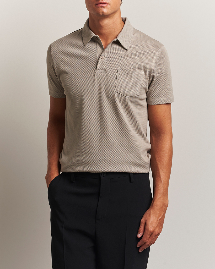 Men | Polo Shirts | Sunspel | Riviera Polo Shirt Fog
