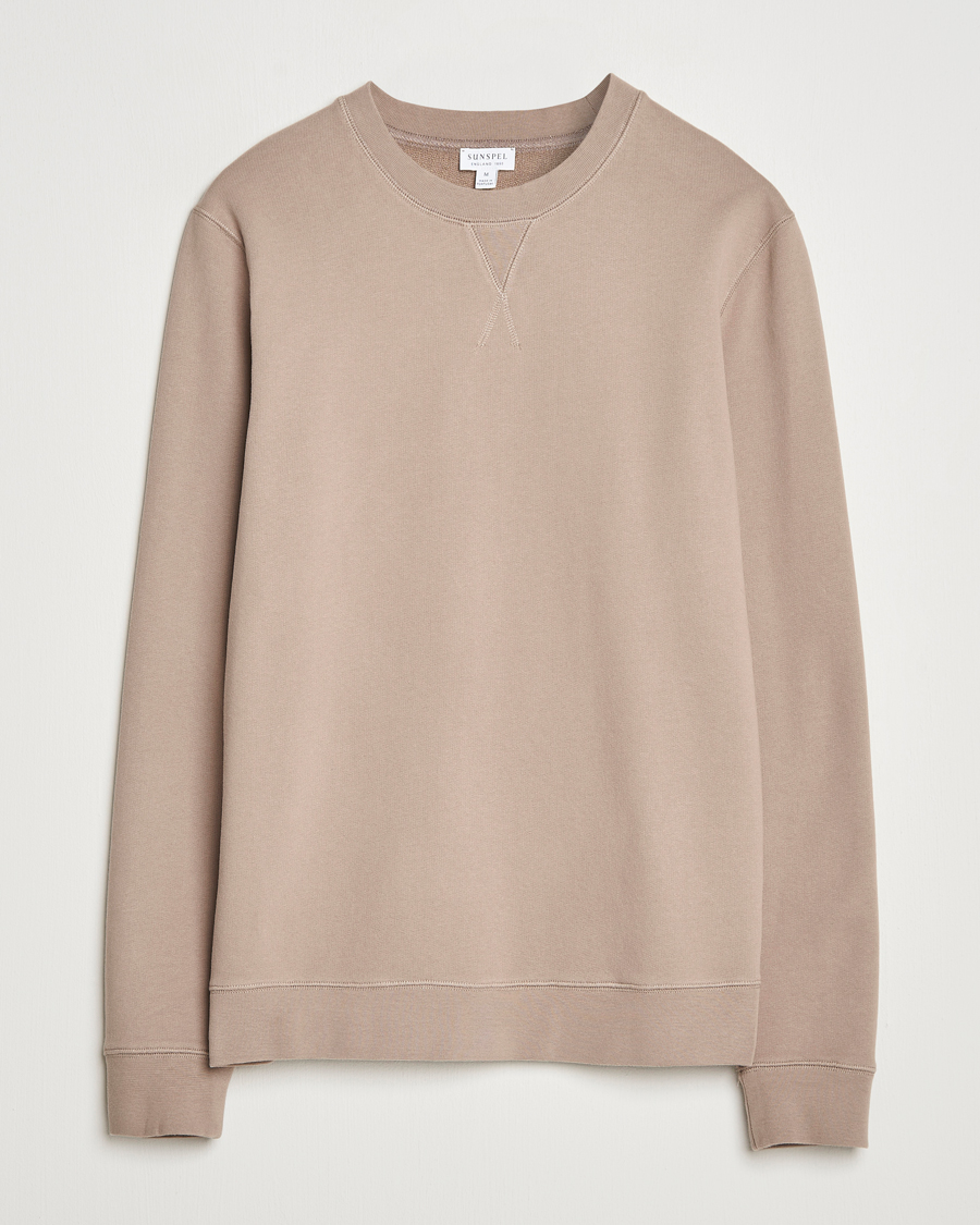 Men | Sweaters & Knitwear | Sunspel | Loopback Sweatshirt Mink