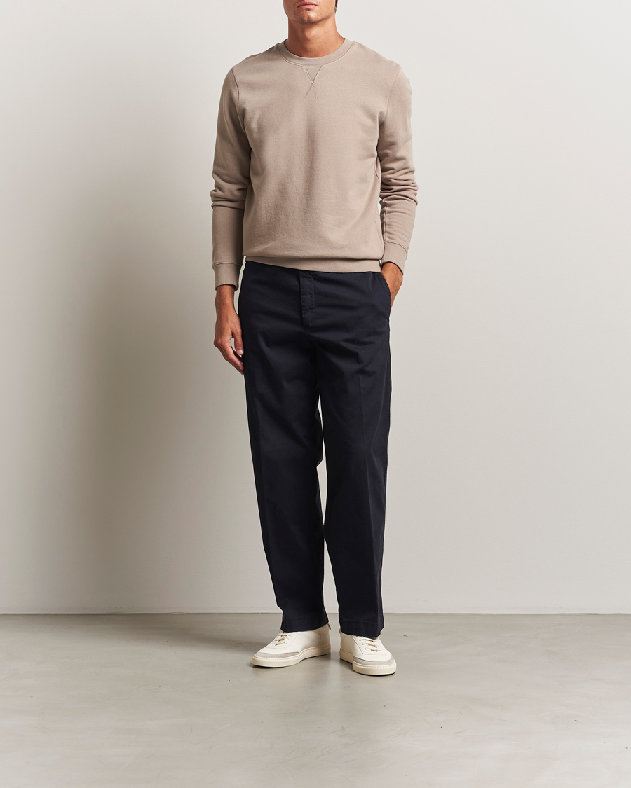 Men | Sweaters & Knitwear | Sunspel | Loopback Sweatshirt Mink