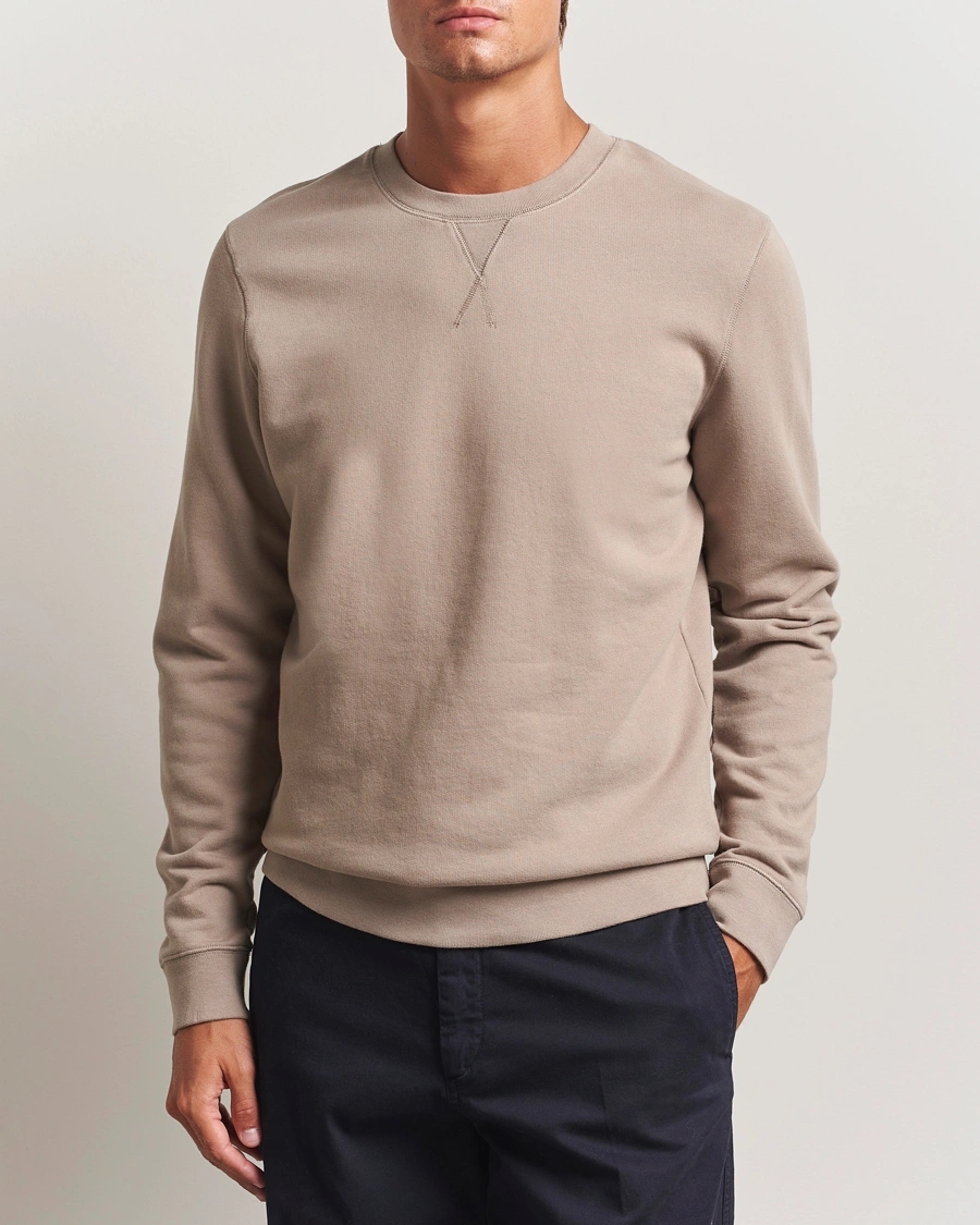 Men | Sweaters & Knitwear | Sunspel | Loopback Sweatshirt Mink