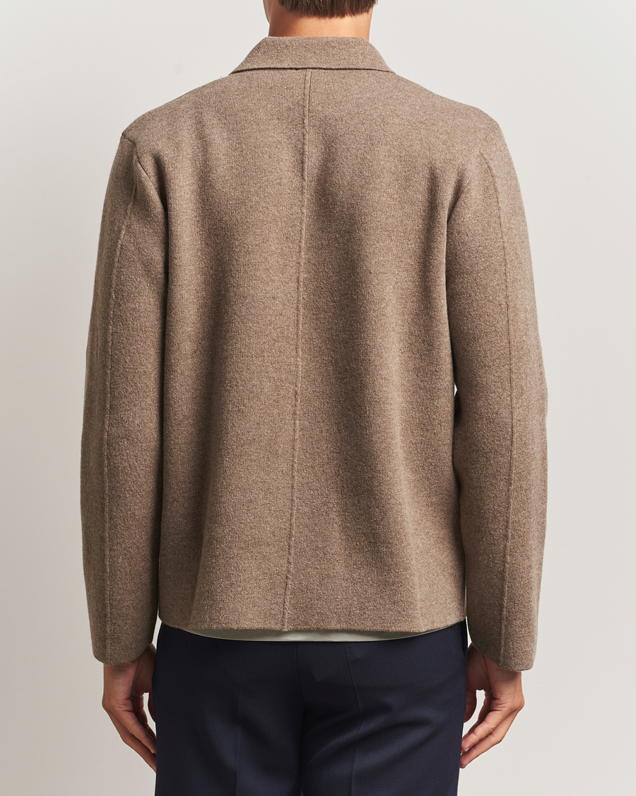 Men | Sweaters & Knitwear | Sunspel | Doubleface Wool Jacket Mink