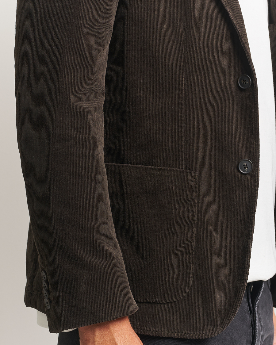 Men | Blazers | Sunspel | Relaxed Corduroy Blazer Coffee