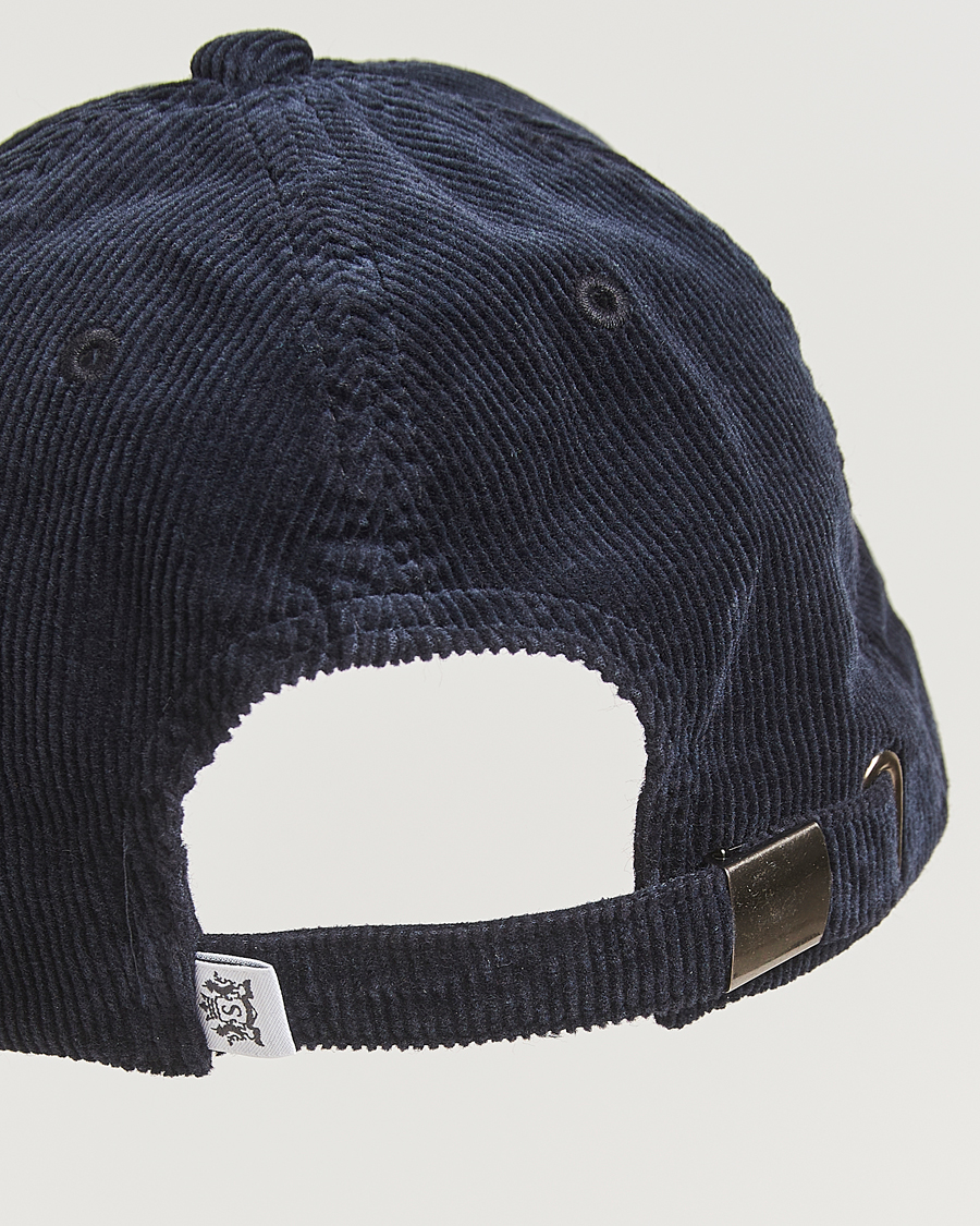 Men | Hats & Caps | Sunspel | Corduroy Cap Navy
