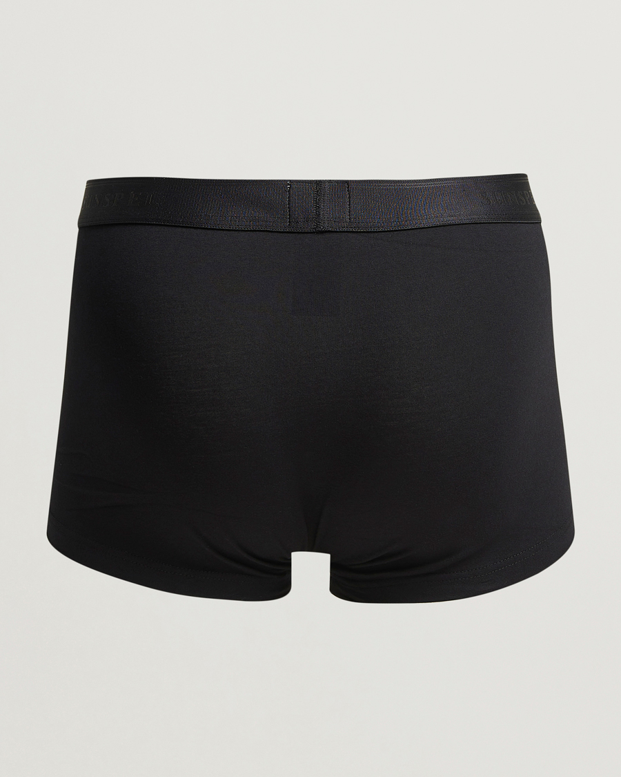 Men | Underwear & Socks | Sunspel | 3-Pack Cotton Stretch Trunk Black