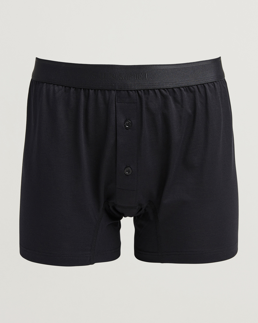 Men | Underwear & Socks | Sunspel | Superfine Two Button Cotton Black