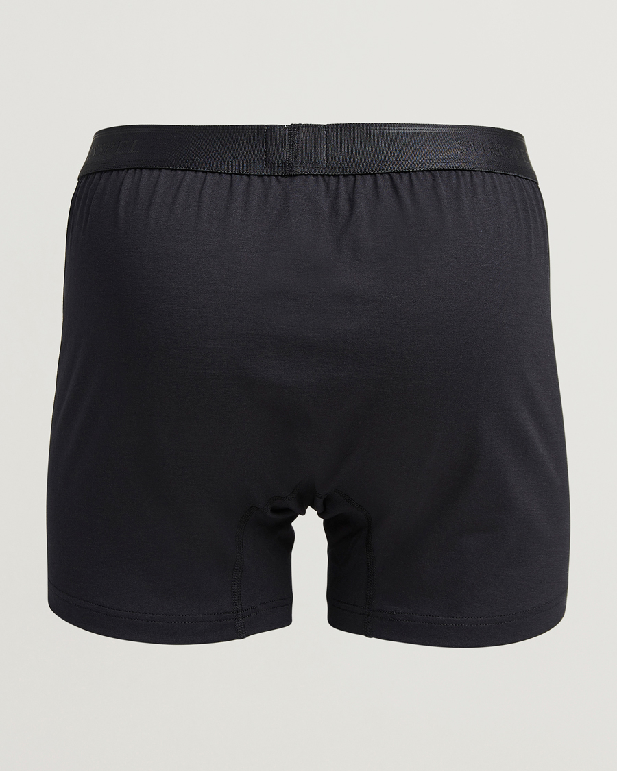 Men | Underwear & Socks | Sunspel | Superfine Two Button Cotton Black