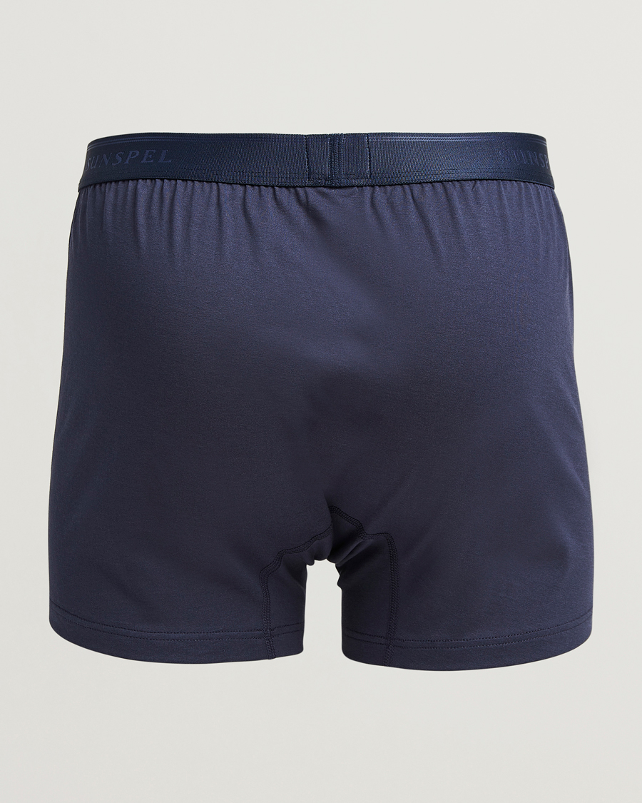 Men | Underwear & Socks | Sunspel | Superfine Two Button Cotton Navy