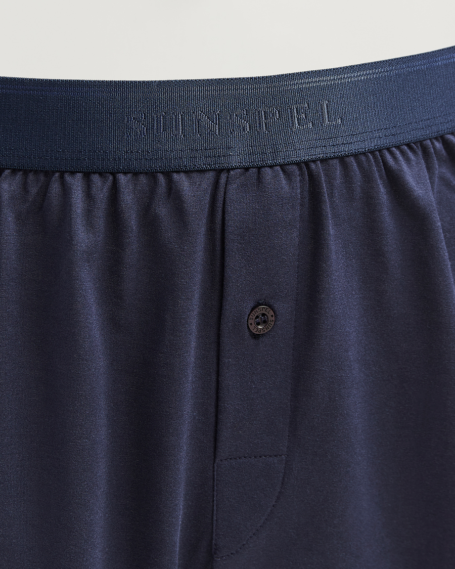 Men | Underwear & Socks | Sunspel | Superfine One Button Boxer Navy